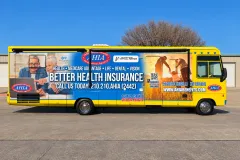 AHIA Health Insurance Bus Wrap in San Antonio by MC Wraps