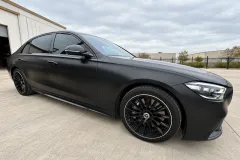 Matte Black Mercedes Wrap in San Antonio by MC Wraps
