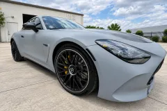Silver Mercedes-AMG GT Wrap in San Antonio by MC Wraps