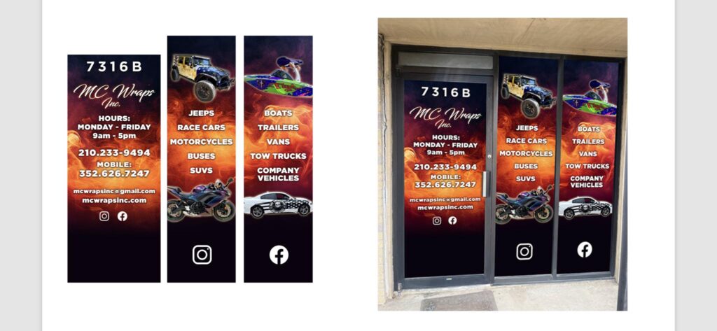 Window Graphics in San Antonio by MC Wraps