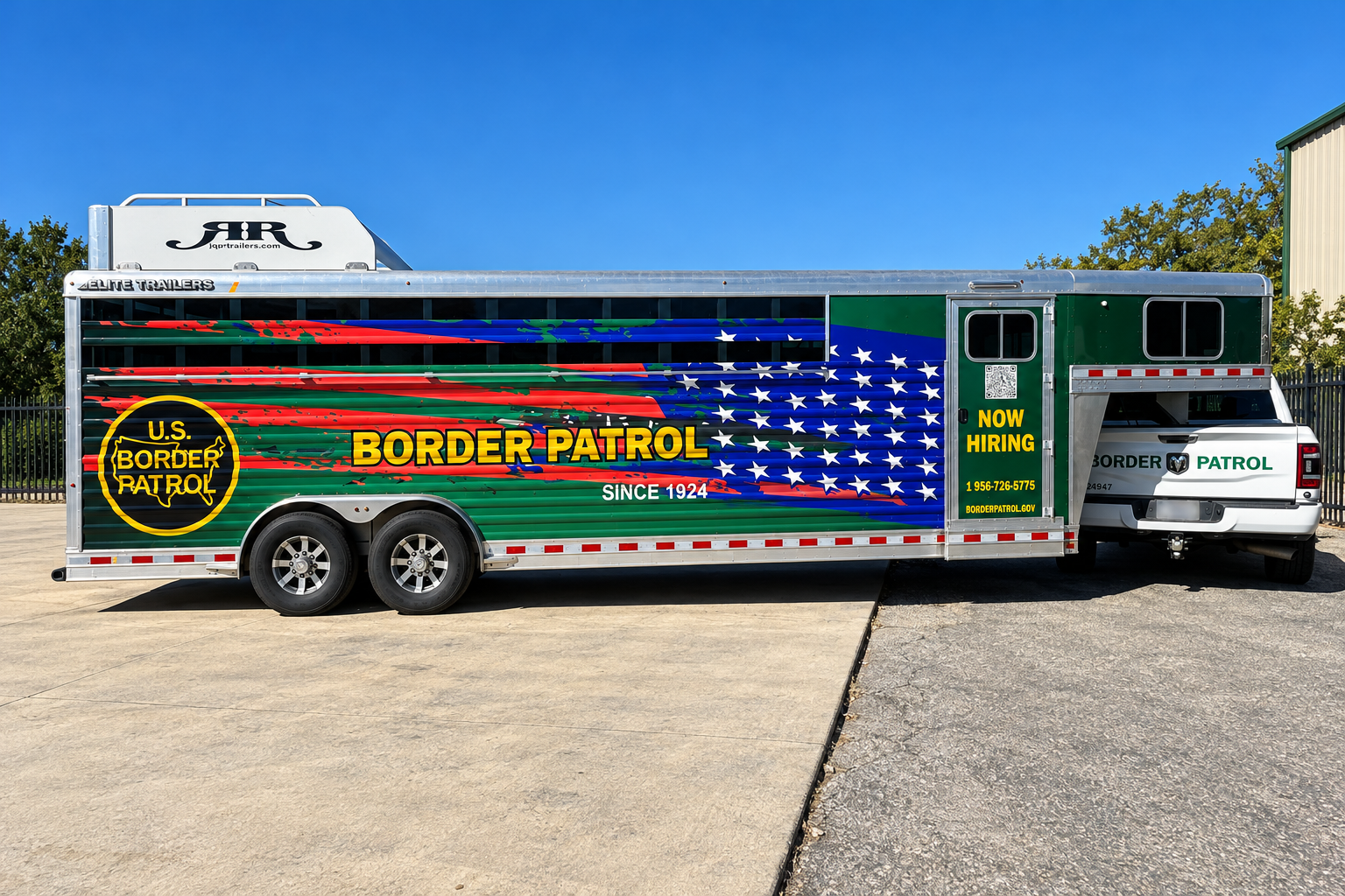 Border Patrol Horse Trailer Wrap by MC Wraps